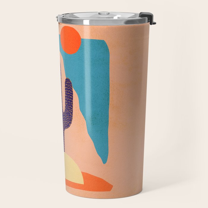 Tropical Cactus in full colour Travel Mug Gallery Image 2