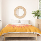 Warm Days And Whimsical Rays Sun Face Duvet Cover Gallery Image 3
