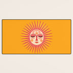 Warm Days And Whimsical Rays Sun Face Desk Mat Gallery Image 3