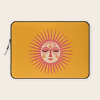 Warm Days And Whimsical Rays Sun Face Laptop Sleeve Gallery Image 1