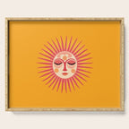 Warm Days And Whimsical Rays Sun Face Serving Tray Gallery Image 1