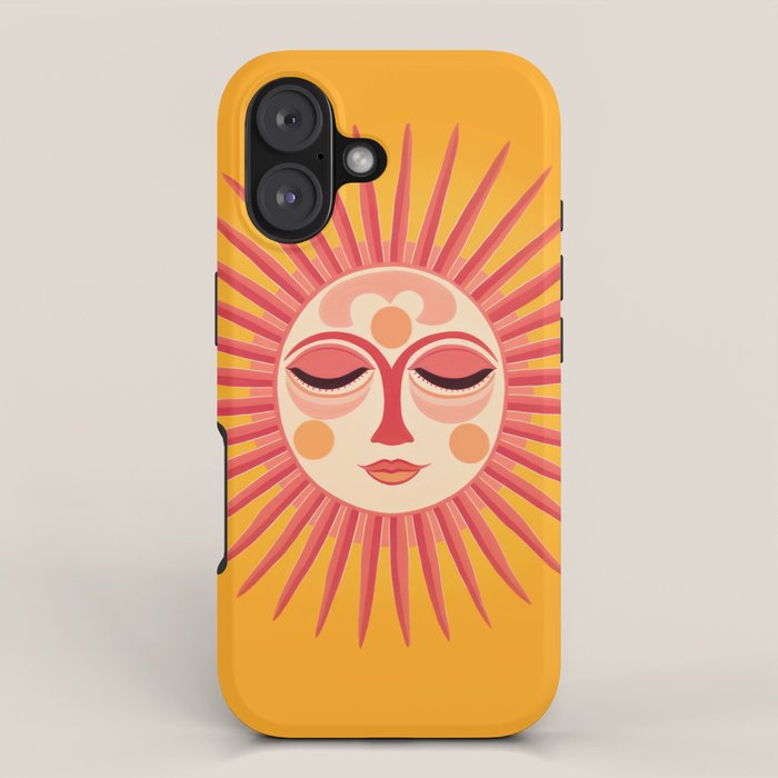 Warm Days And Whimsical Rays Sun Face iPhone Case Gallery Image 1