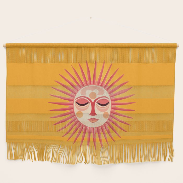 Warm Days And Whimsical Rays Sun Face Wall Hanging Gallery Image 1