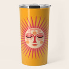 Warm Days And Whimsical Rays Sun Face Travel Mug Gallery Image 1