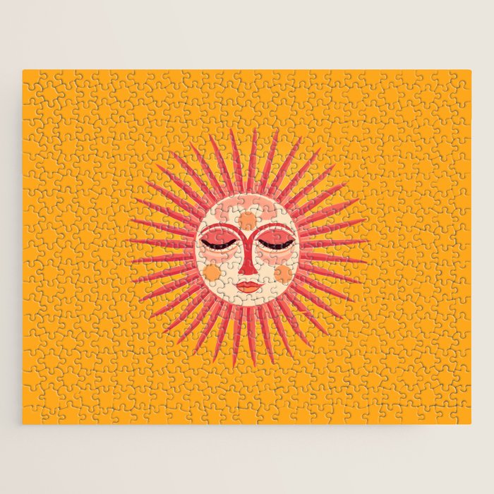Warm Days And Whimsical Rays Sun Face Jigsaw Puzzle Gallery Image 1