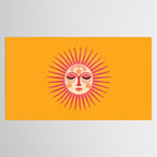 Warm Days And Whimsical Rays Sun Face Tablecloth Gallery Image 2