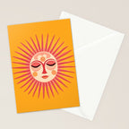 Warm Days And Whimsical Rays Sun Face Stationery Card Gallery Image 2
