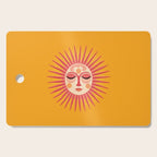 Warm Days And Whimsical Rays Sun Face Cutting Board Gallery Image 1