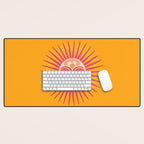 Warm Days And Whimsical Rays Sun Face Desk Mat Gallery Image 1