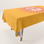 Warm Days And Whimsical Rays Sun Face Tablecloth Gallery Image 1