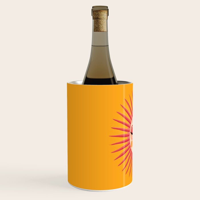 Warm Days And Whimsical Rays Sun Face Wine Chiller Gallery Image 2