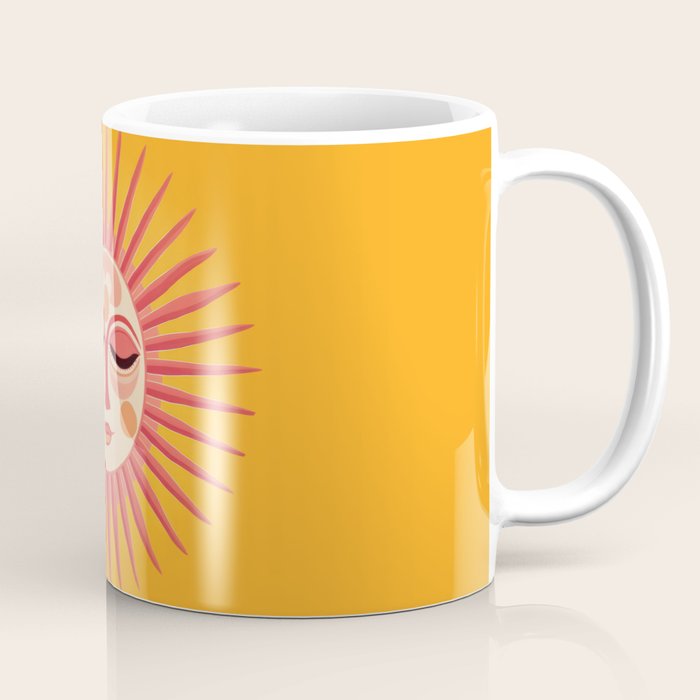 Warm Days And Whimsical Rays Sun Face Coffee Mug Gallery Image 1