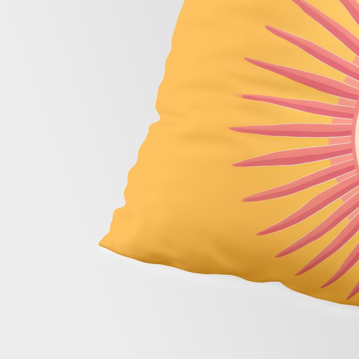 Warm Days And Whimsical Rays Sun Face Pillow Sham Gallery Image 4