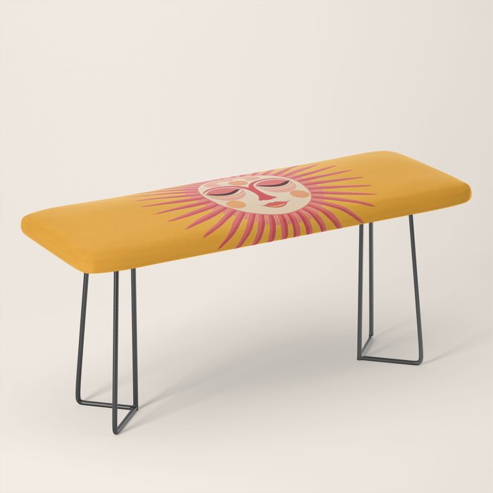 Warm Days And Whimsical Rays Sun Face Bench Gallery Image 1