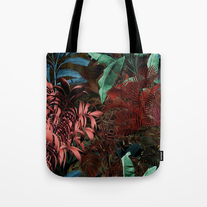 Tropical Night Garden Multicolor Tote Bag Gallery Image 1