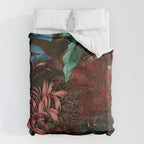 Tropical Night Garden Multicolor Duvet Cover Gallery Image 6