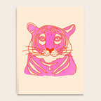 Hot Pink Tiger Portrait Notebook Gallery Image 4