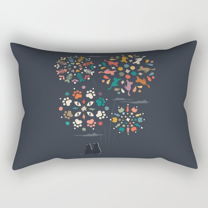 Cat Landscape 143 Rectangular Pillow Gallery Image 2