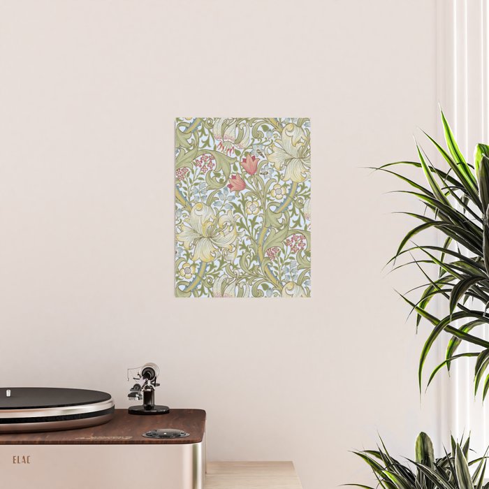 William Morris Summer Blue Golden Lily Poster Gallery Image 2