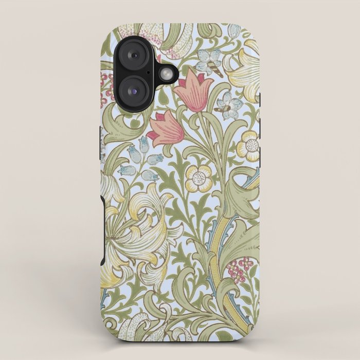 William Morris Summer Blue Golden Lily iPhone Case Gallery Image 1