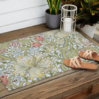 William Morris Summer Blue Golden Lily Outdoor Rug Gallery Image 2
