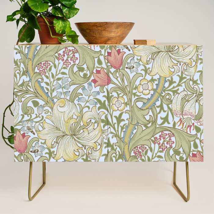William Morris Summer Blue Golden Lily Credenza Gallery Image 1