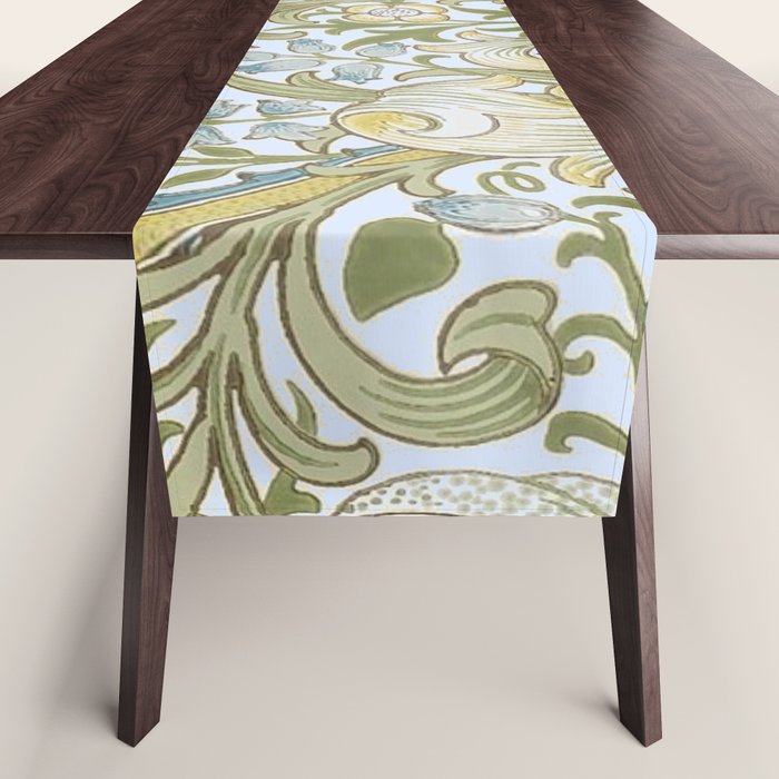 William Morris Summer Blue Golden Lily Table Runner Gallery Image 1