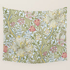 William Morris Summer Blue Golden Lily Wall Tapestry Gallery Image 4