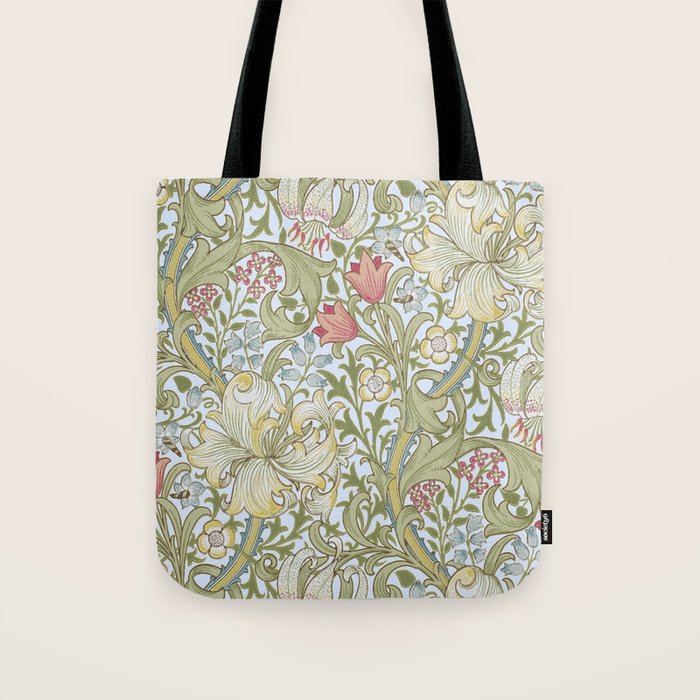 William Morris Summer Blue Golden Lily Tote Bag Gallery Image 1