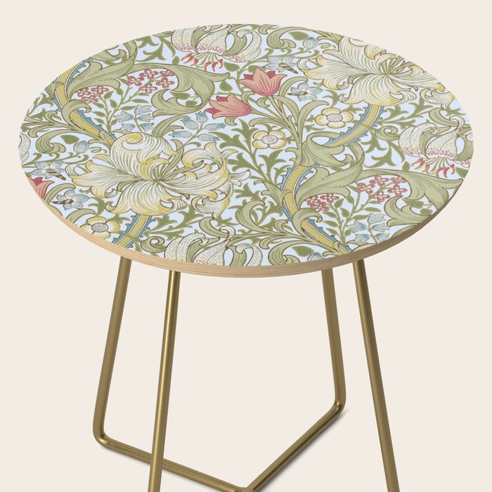 William Morris Summer Blue Golden Lily Side Table Gallery Image 2