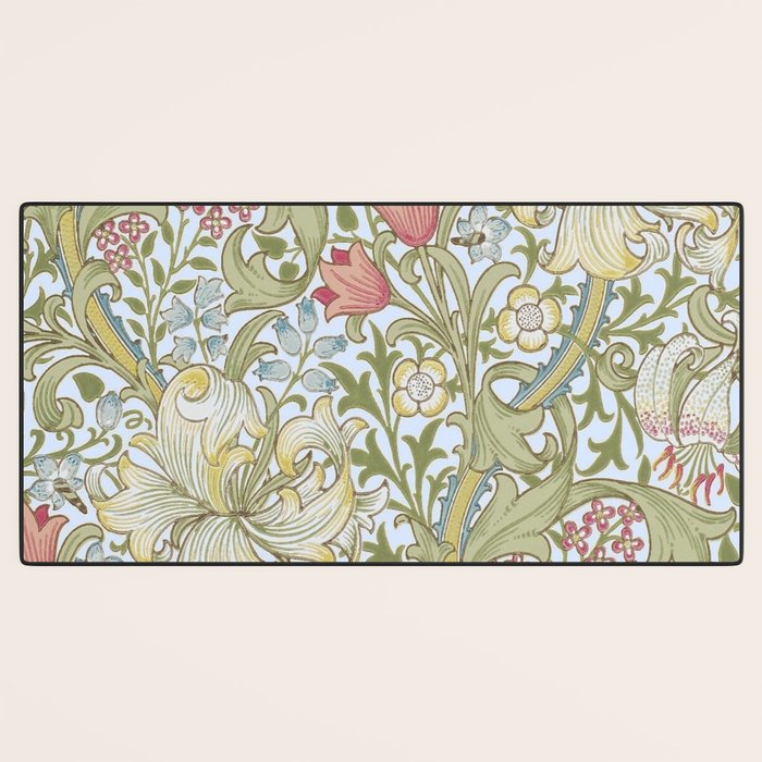 William Morris Summer Blue Golden Lily Desk Mat Gallery Image 3