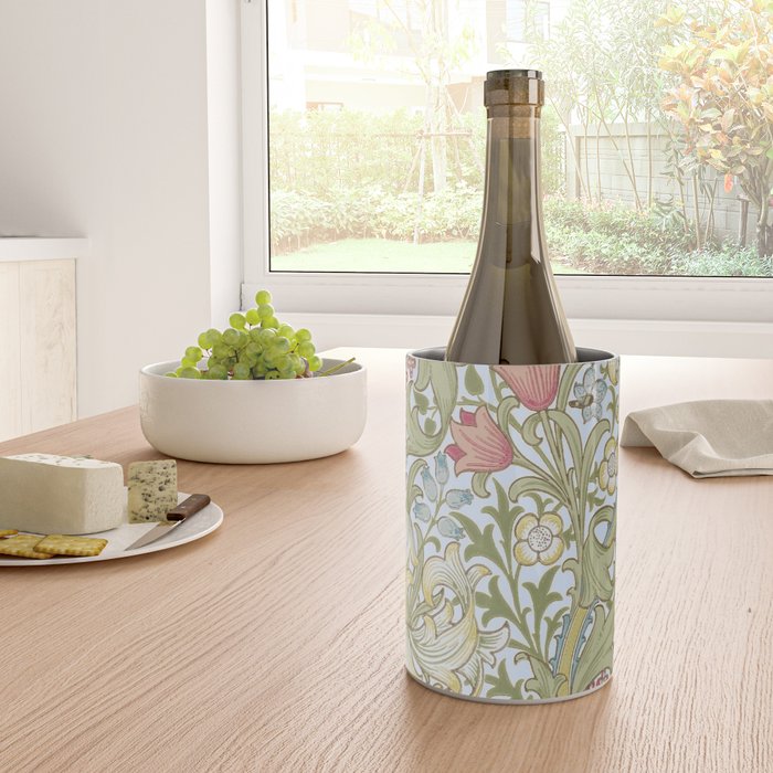 William Morris Summer Blue Golden Lily Wine Chiller Gallery Image 4