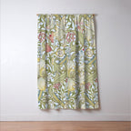 William Morris Summer Blue Golden Lily Window Curtain Gallery Image 3