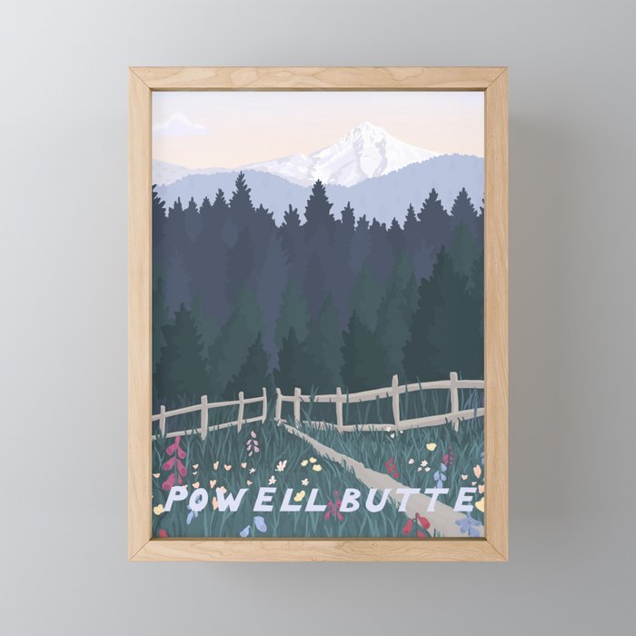 Powell Butte, Oregon Nature Park / National Parks, Portland Mini Art Print Gallery Image 1