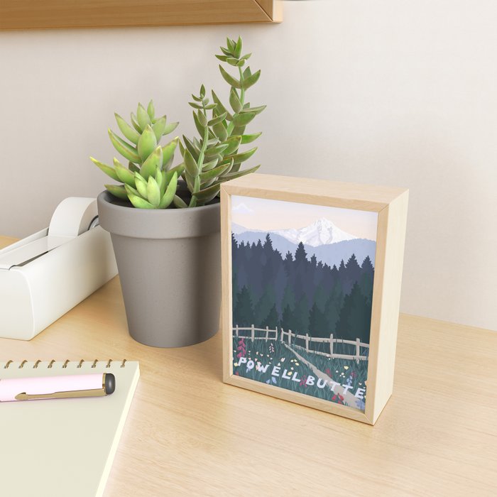 Powell Butte, Oregon Nature Park / National Parks, Portland Mini Art Print Gallery Image 2