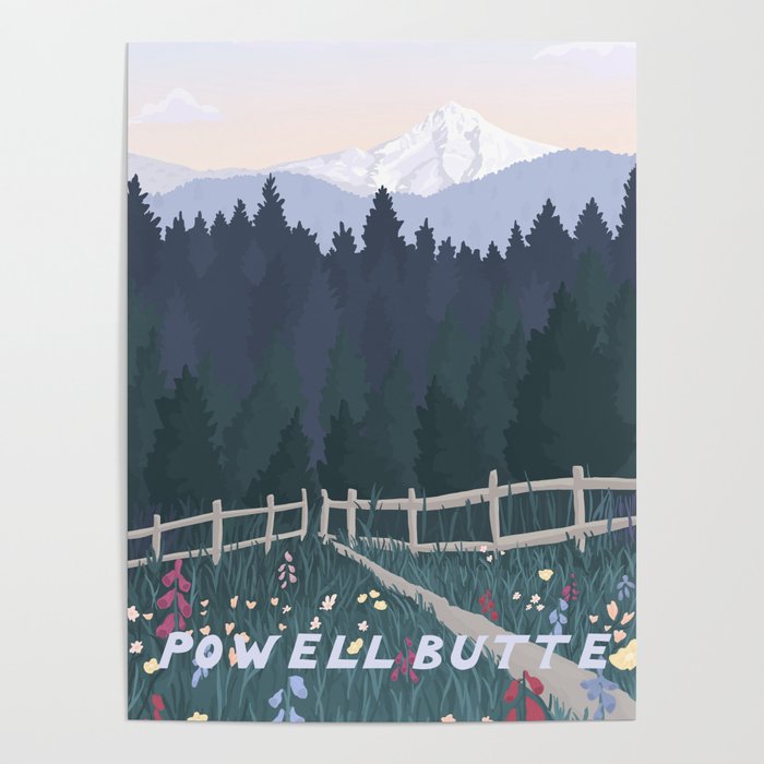 Powell Butte, Oregon Nature Park / National Parks, Portland Poster Gallery Image 1