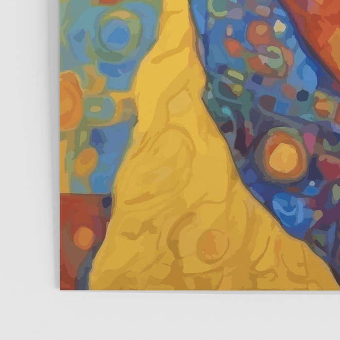 Gustav Klimt Style Dog with Colorful Scarf Poster Gallery Image 3