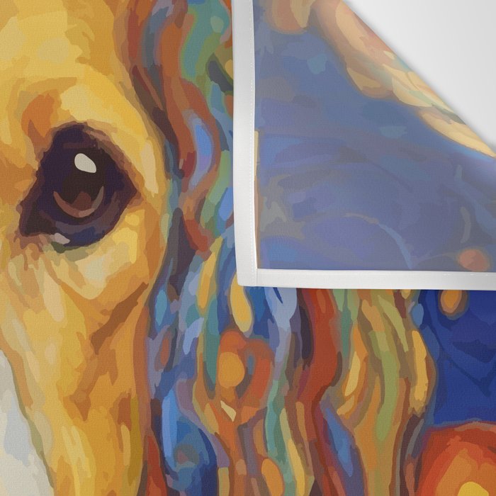 Gustav Klimt Style Dog with Colorful Scarf Wall Tapestry Gallery Image 3