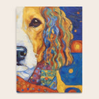 Gustav Klimt Style Dog with Colorful Scarf Notebook Gallery Image 4