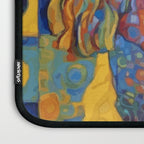 Gustav Klimt Style Dog with Colorful Scarf Laptop Sleeve Gallery Image 3