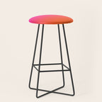 Hot Magenta Pink and Orange Trendy Ombre Stool Gallery Image 1