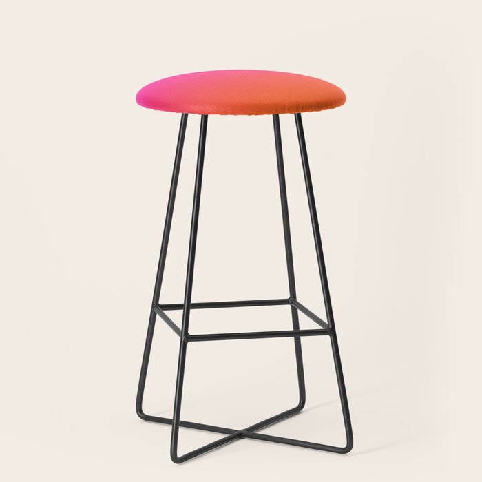 Hot Magenta Pink and Orange Trendy Ombre Stool Gallery Image 1