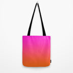 Hot Magenta Pink and Orange Trendy Ombre Tote Bag Gallery Image 2