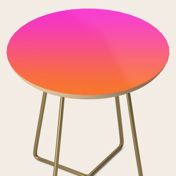 Hot Magenta Pink and Orange Trendy Ombre Side Table Gallery Image 2