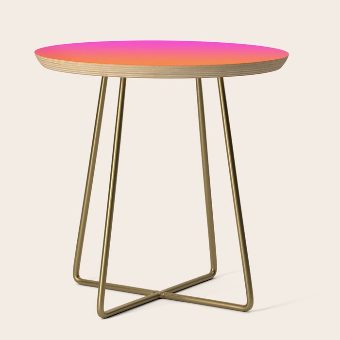 Hot Magenta Pink and Orange Trendy Ombre Side Table Gallery Image 1