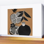 Line Art Pomegranates 5 Wall Mural Gallery Image 2