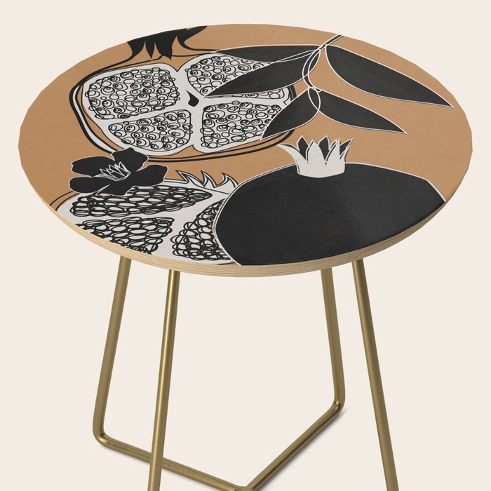 Line Art Pomegranates 5 Side Table Gallery Image 2