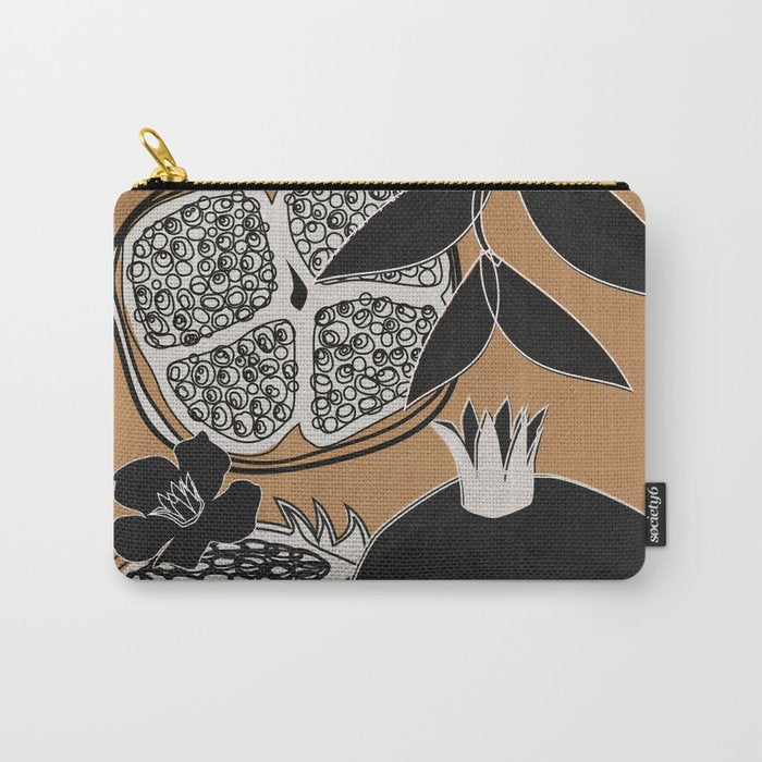 Line Art Pomegranates 5 Carry All Pouch Gallery Image 1