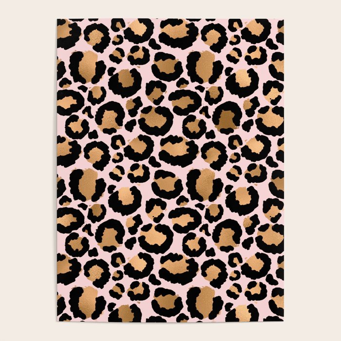 Animal print - pink copper Poster Gallery Image 4