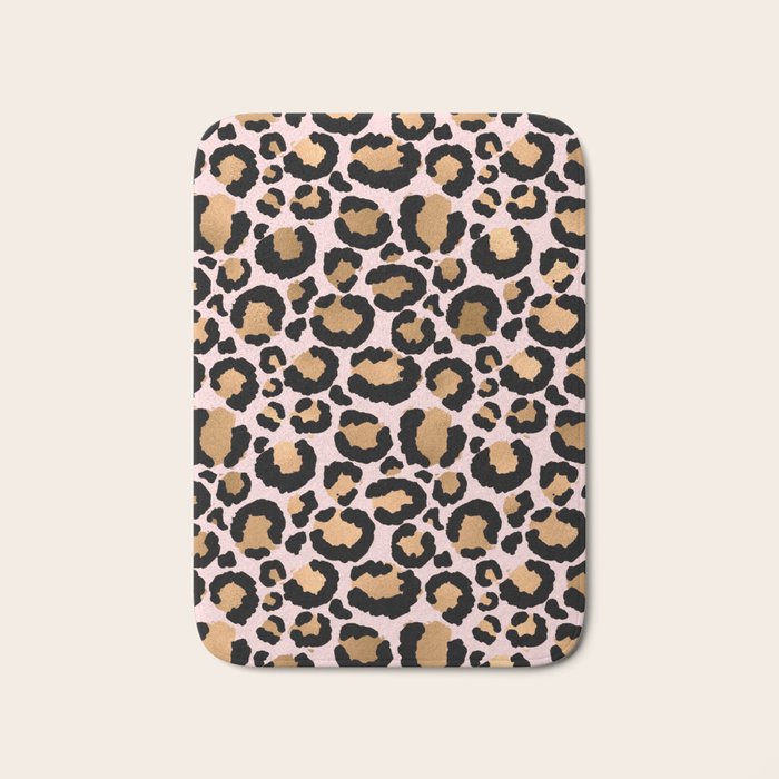 Animal print - pink copper Bath Mat Gallery Image 1